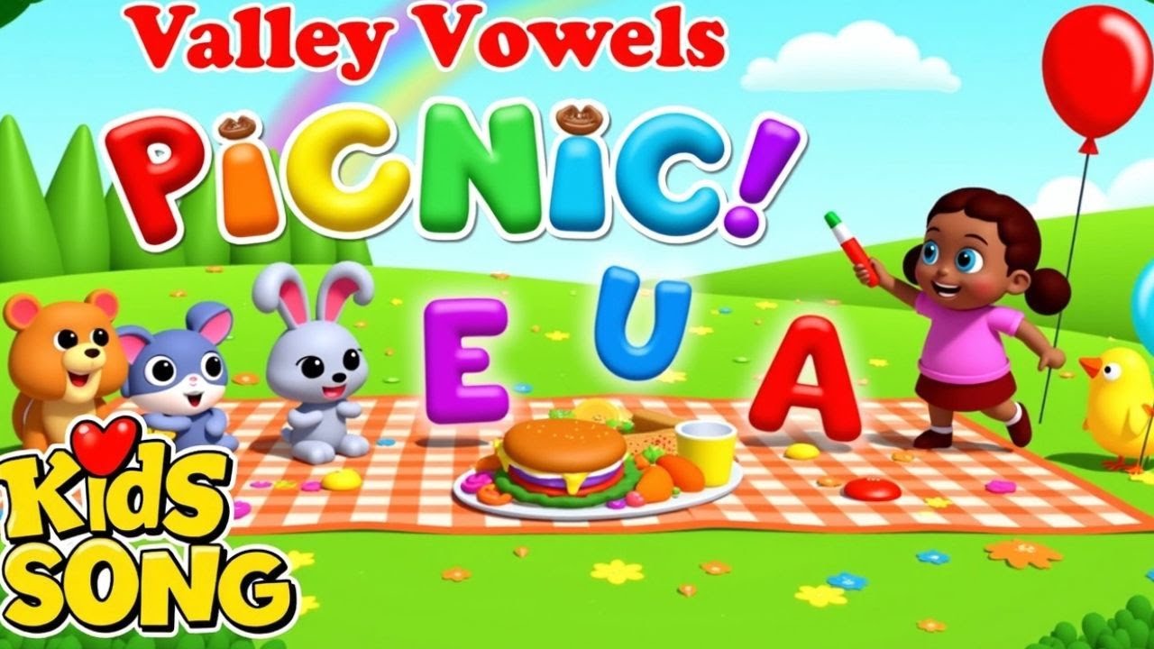 Valley Vowels Picnic | Fun Kids Song for Learning A E I O U!