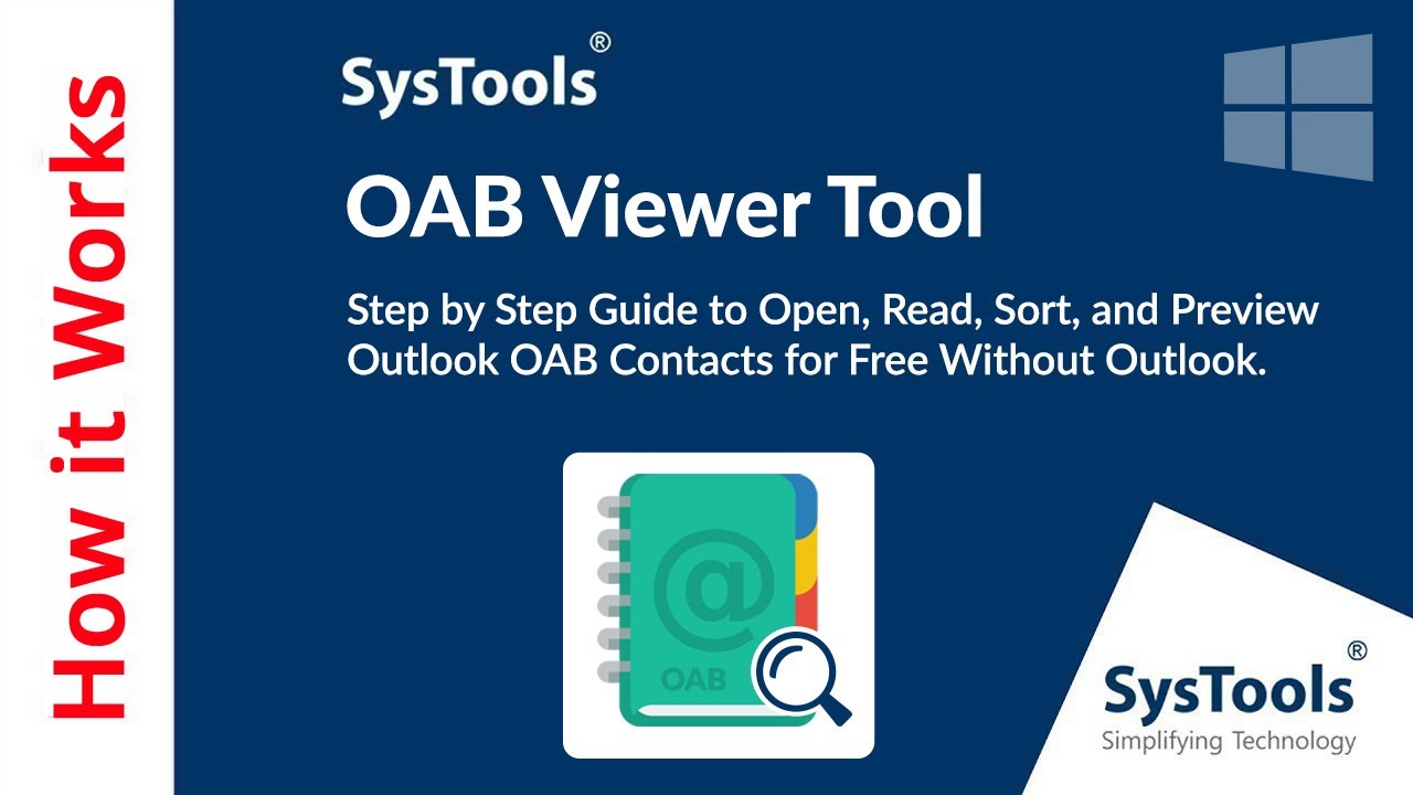 Free OAB Viewer Software by SysTools | Open & Read OAB File Data | Best OAB File Viewer Tool