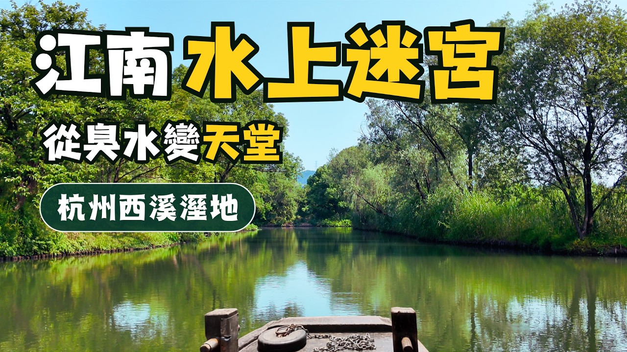 被稱作“人間天堂”的城市！《杭州西溪溼地》有多美？從臭水溝變成國家公園，能治理成這樣？(西溪溼地/杭州自由行)