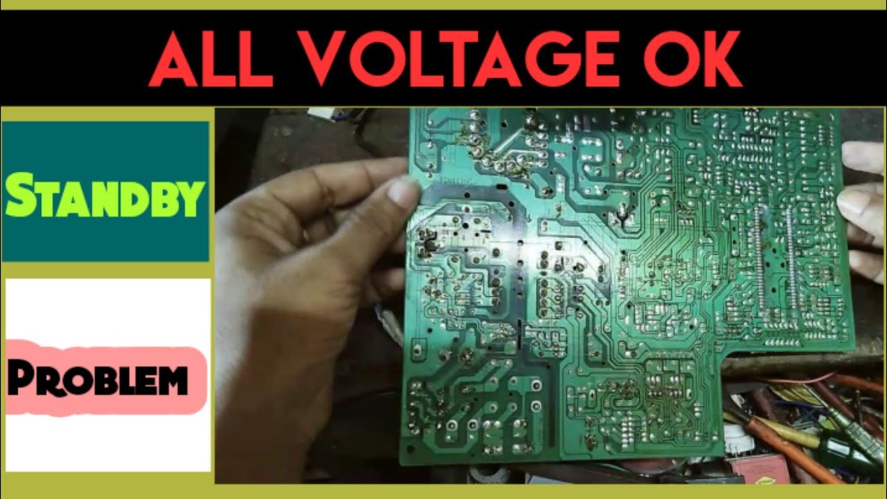 All voltage ok standby problem CRT TV.// Standby release nehi horaha hay China Tv pcb.