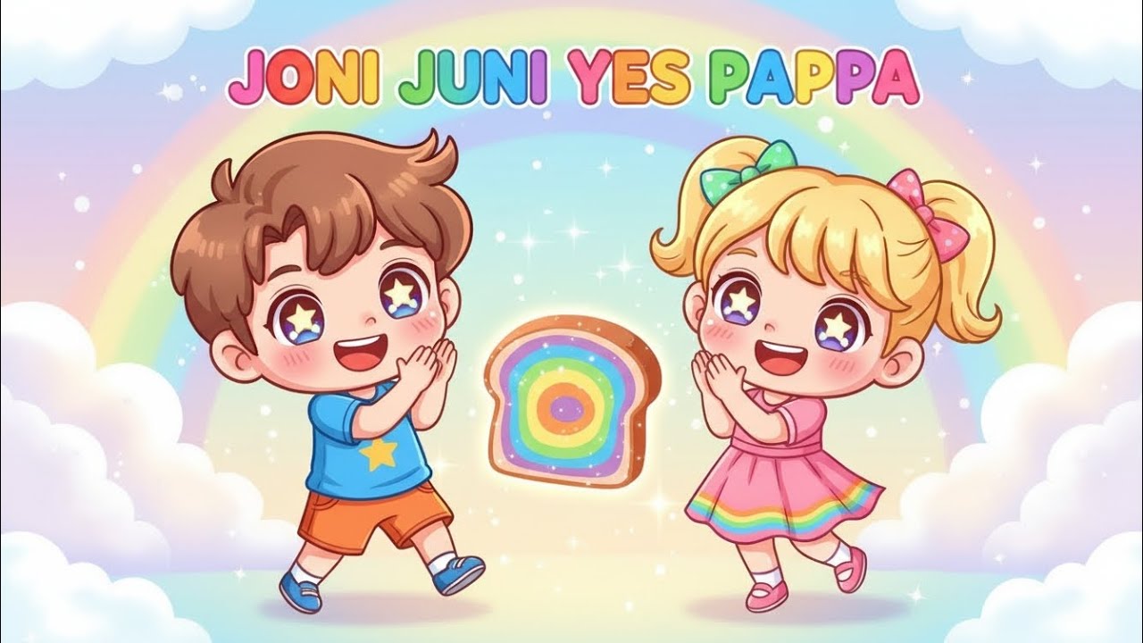 Joni Juni Yes Pappa 🌈 | New Version | Fun Kids Song | Cute Cartoon Animation for Toddlers