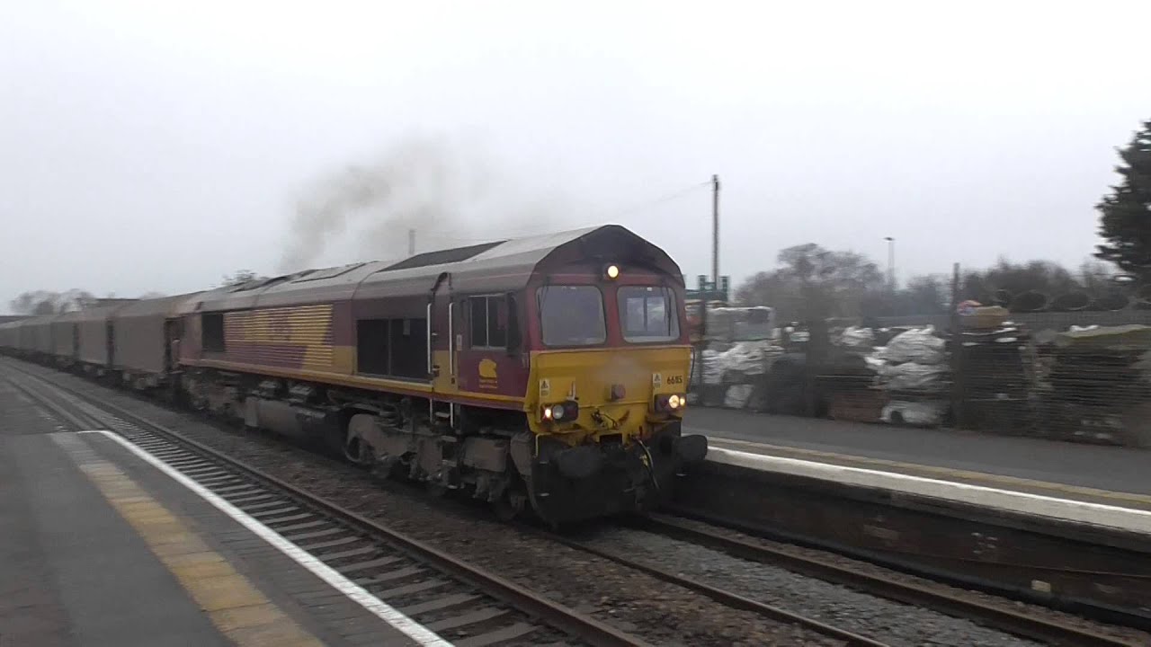 66115 with Margam to Middlesbrough Dawson Ayrton loaded steel train