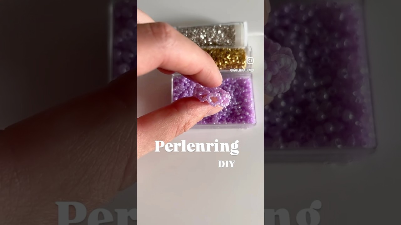 Perlenring DIY #diy #basteln #aesthetic #bastelanleitung #bastelmitkindern  #kreativ #perlenschmuck