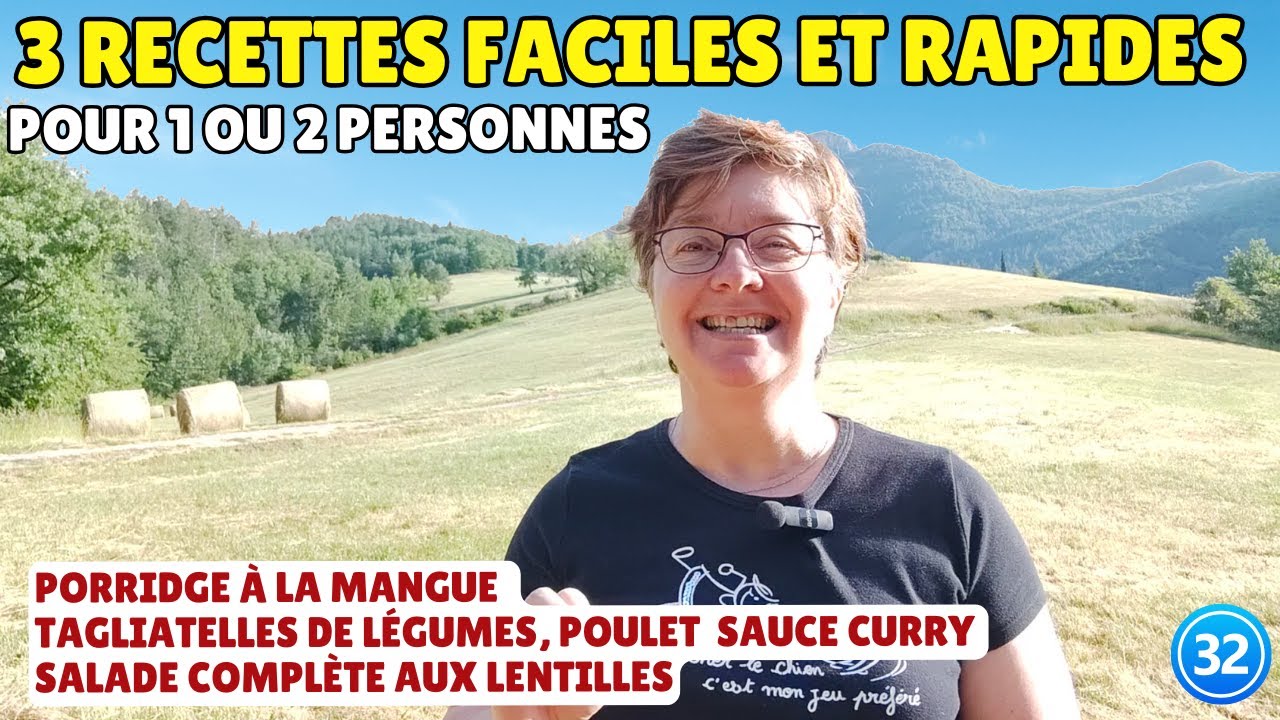 👉3 RECETTES FACILES, RAPIDES et ÉCONOMIQUES pour 1 PERSONNE et sans four ! 😋