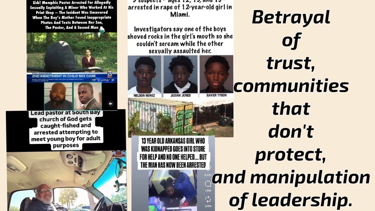 Betrayal of trust, communities that don't protect, and manipulation of leadership