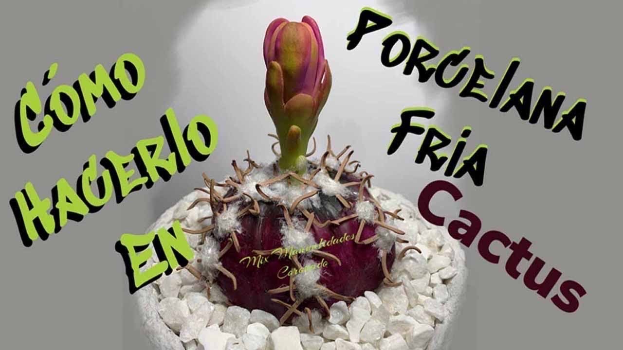Cómo Hacer Cactus Morado en Porcelana Fría Tutorial Paso a Paso.