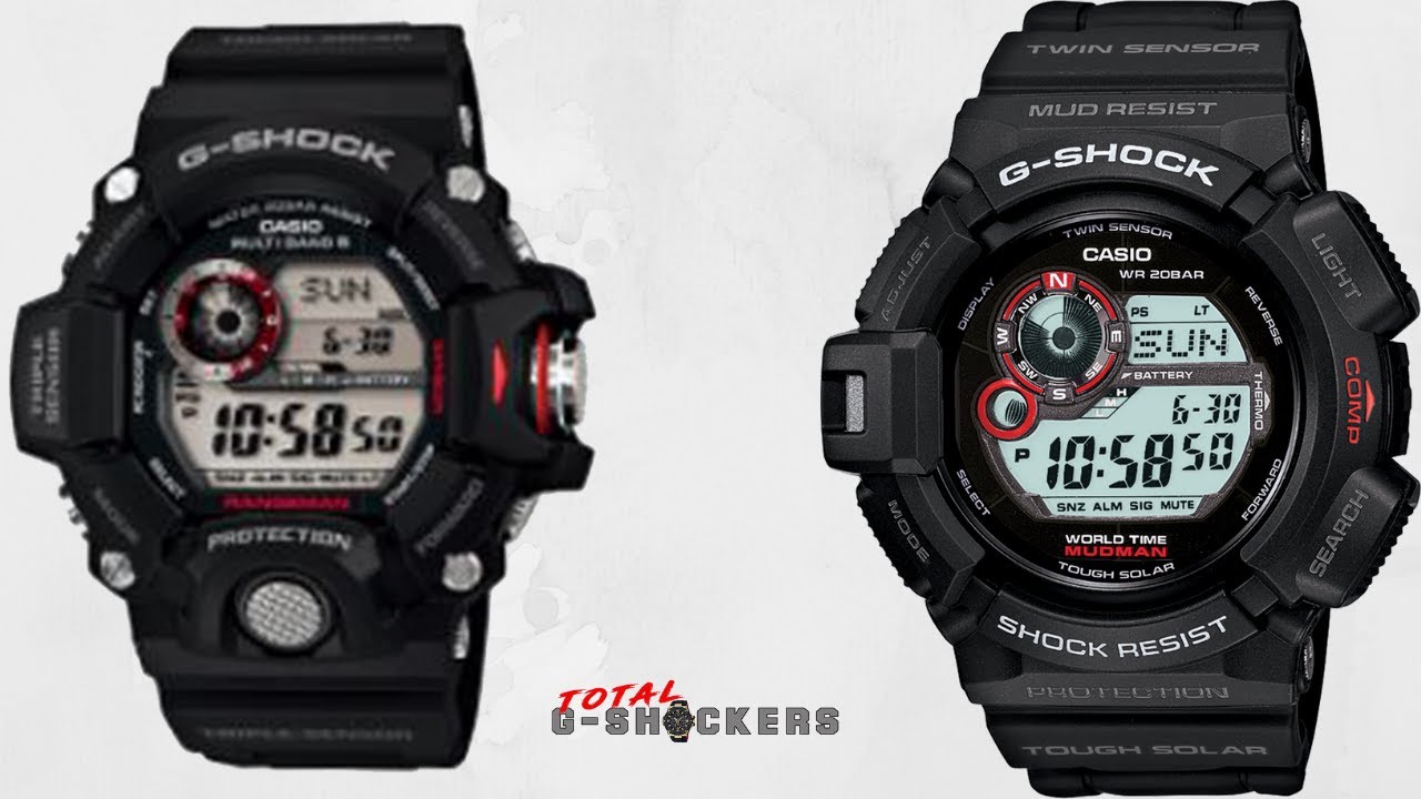 Casio G-Shock GW9400-1 Rangeman vs Master of G Mudman G-9300-1