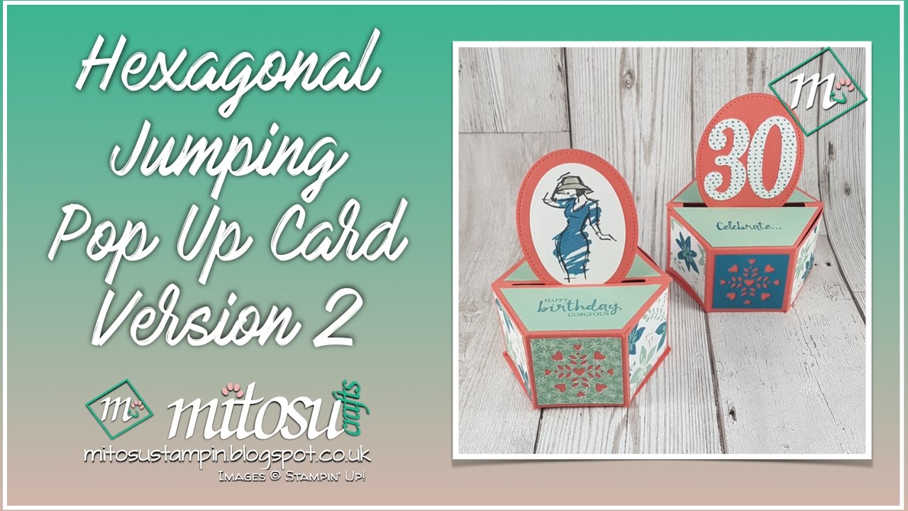 Hexagonal Jumping Pop Up Card ~ Version 2 #hexjumpup