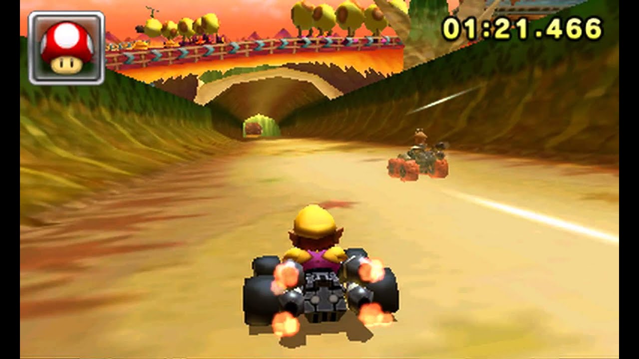 Mario Kart 7 Time Trial: retro Maple Treeway (2'24