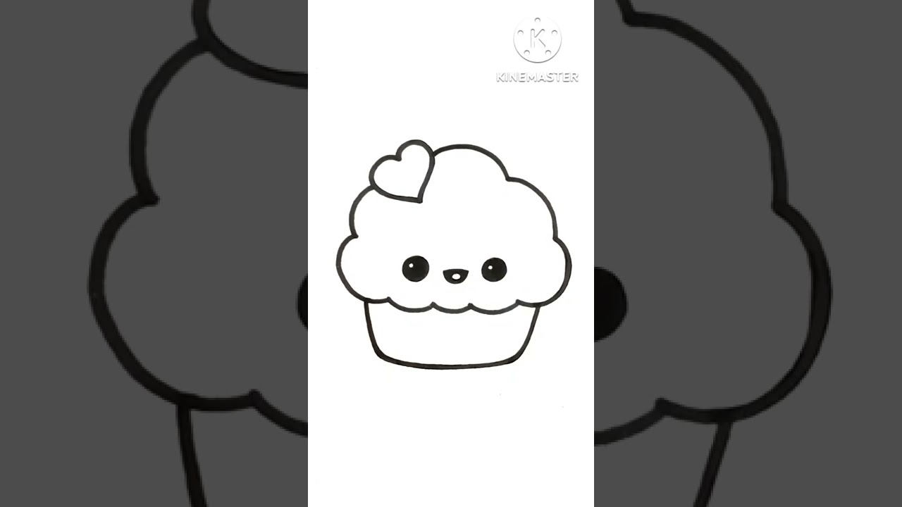 How to draw Cupcake /Easy Cupcake Drawing🧁 #shorts #ytshorts #viralshorts #cupcake #trending #cute