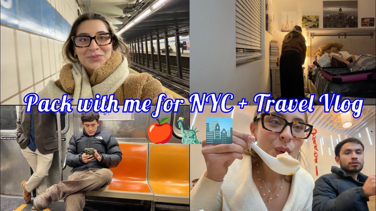 vlog 17 | pack with me + travel day to new york! |