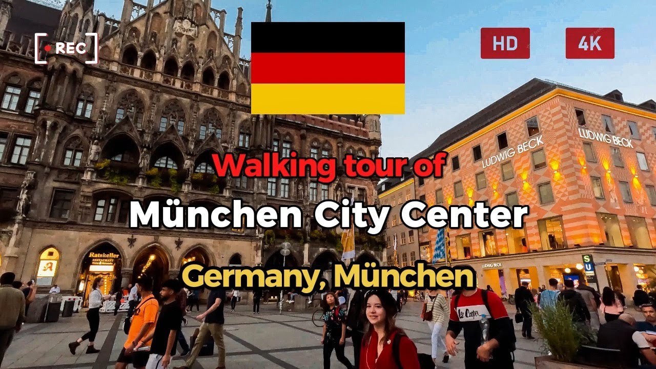 Munich, Germany 🇩🇪  | Walking tour of München City Center | 4k 60fps