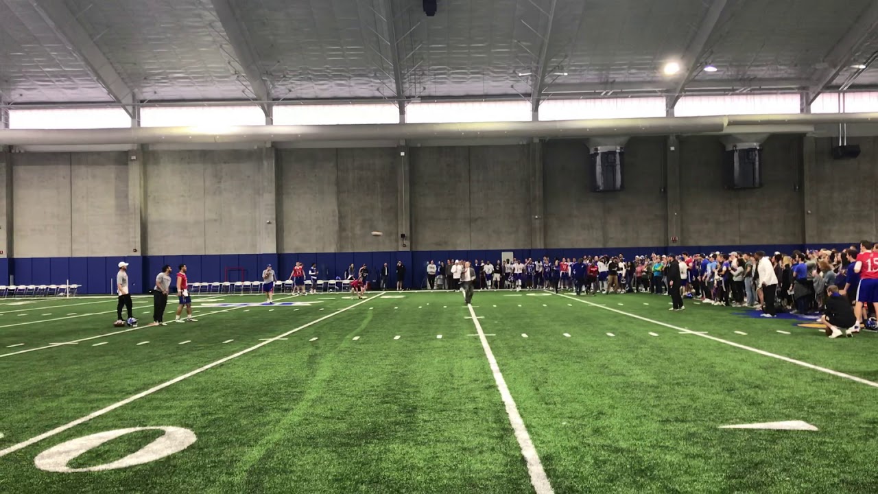 KU Athletic Director Jeff Long competes in drill during KU football practice