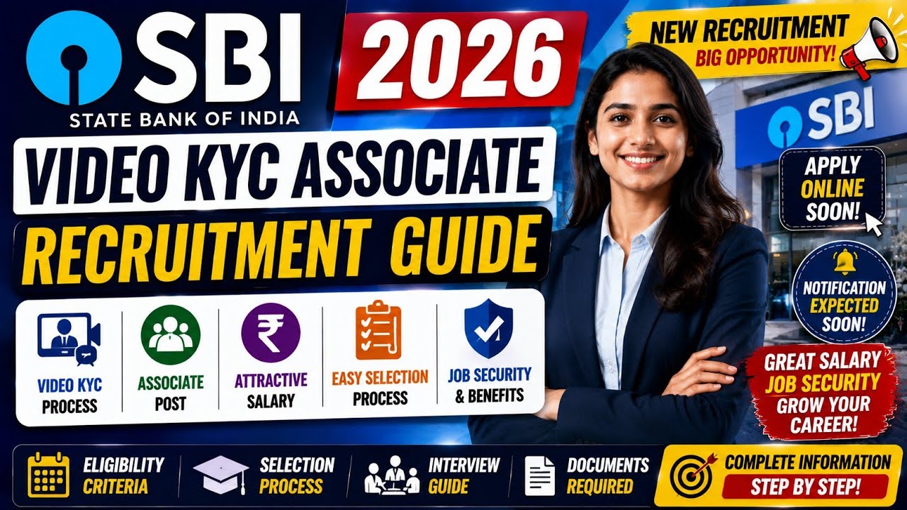 🚨 SBI Video KYC Associate Recruitment 2026 | Eligibility, Salary & Selection Process 🔥