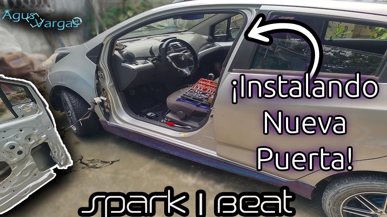 CAMBIANDO PUERTA CHOCADA SPARK/BEAT (DESARME PASO A PASO) | Agus Vargas