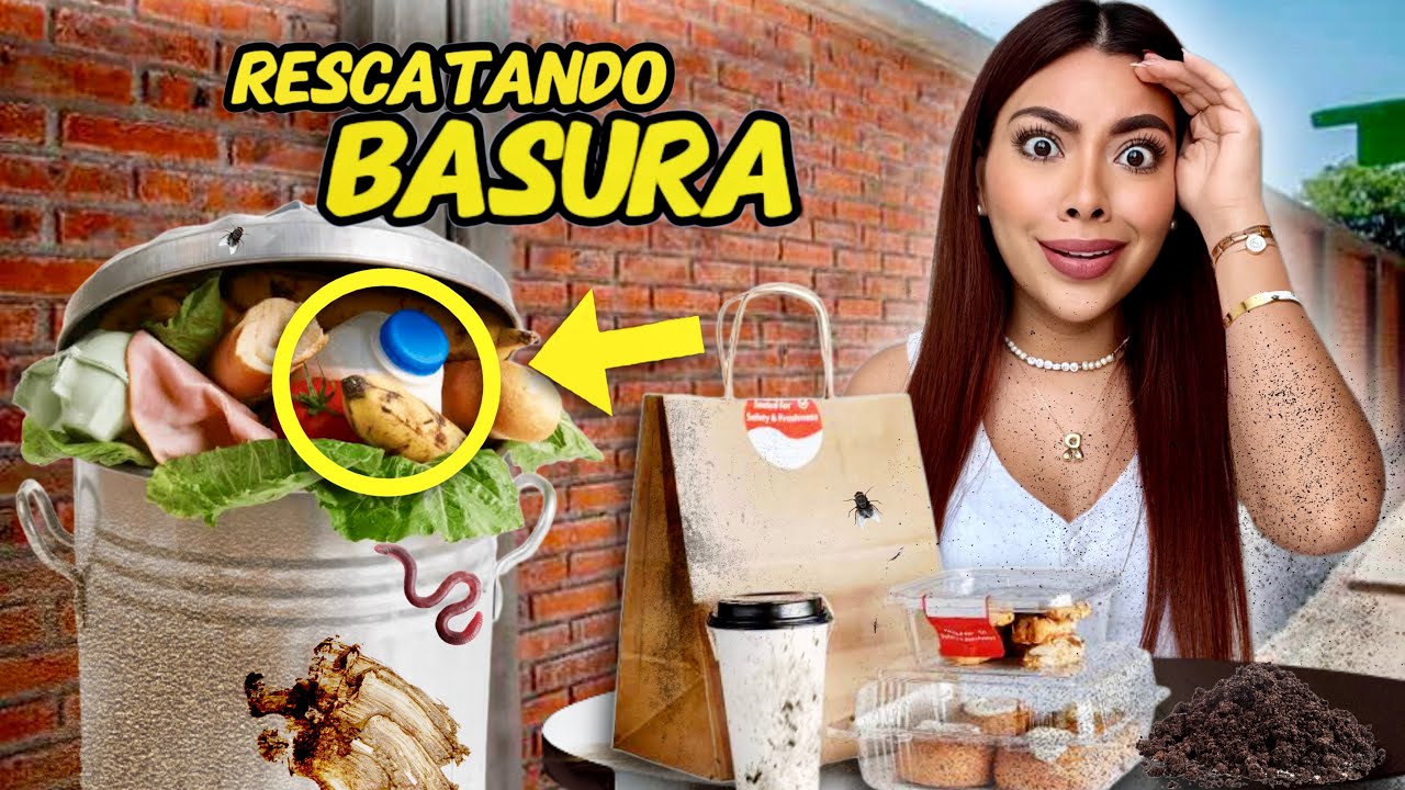 24 HORAS rescatando COMIDA que van a TIRAR⚠️😱 | Rebeca Mendiola
