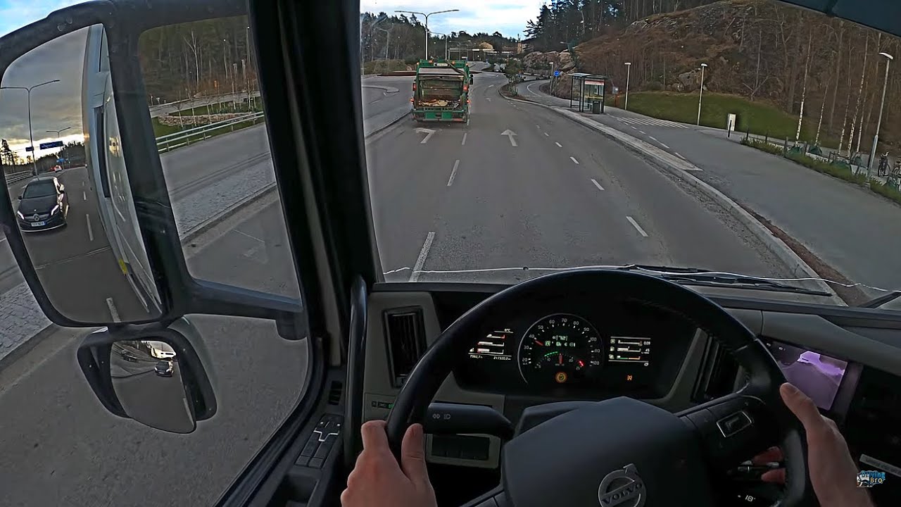 4K Ultra HD, Motorway driving from Arninge to Täby, Stockholm | Volvo FM 460 Truck