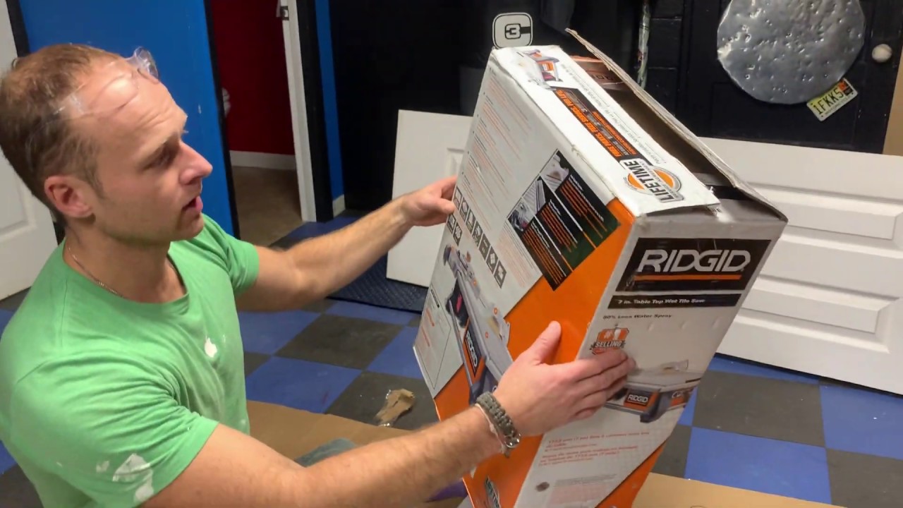 How to cut marble - ceramic - porcelain tiles - 6.5amp Ridgid tile saw review