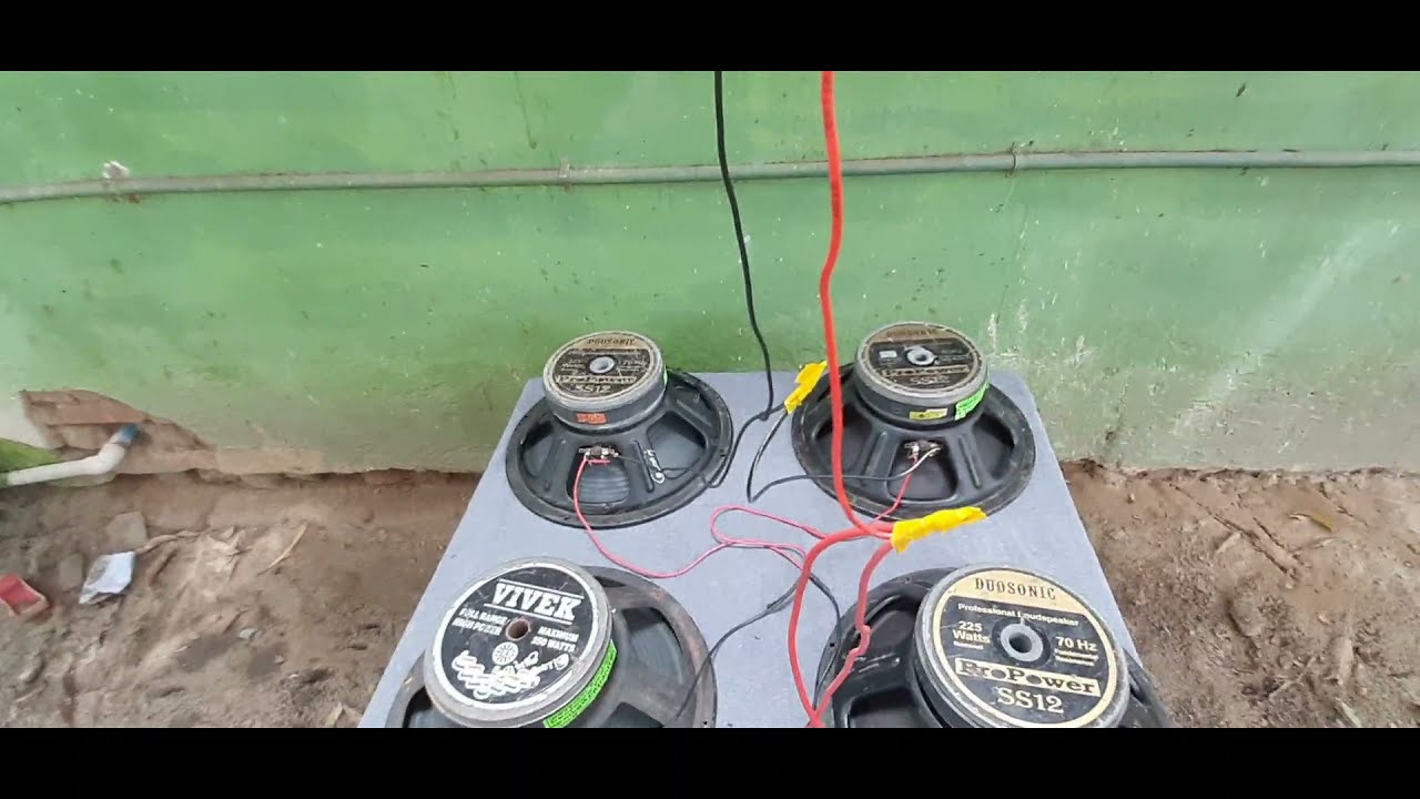 How to connect 2/12 speaker box connection &4/12 speaker box cross connection |Kumar audio tech
