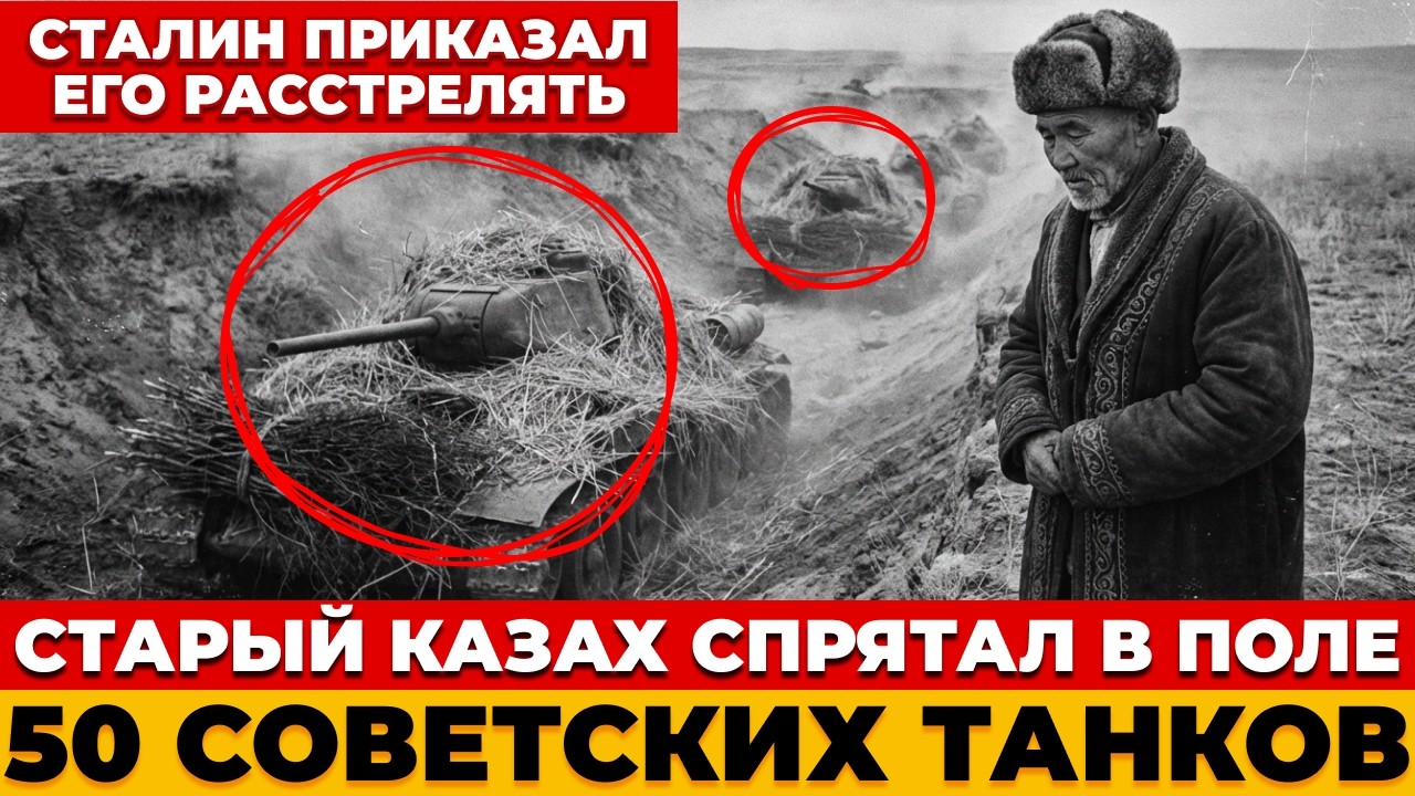 КАЗАХ СПРЯТАЛ 50 ТАНКОВ в пустом поле — НЕМЦЫ искали НЕДЕЛЮ и не нашли. ГИТЛЕР БЫЛ В ЯРОСТИ