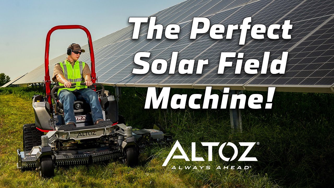 Wheels Can't Handle It! This mower was BUILT for Solar Fields! Altoz #trx  Tracked Zero Turn Mower