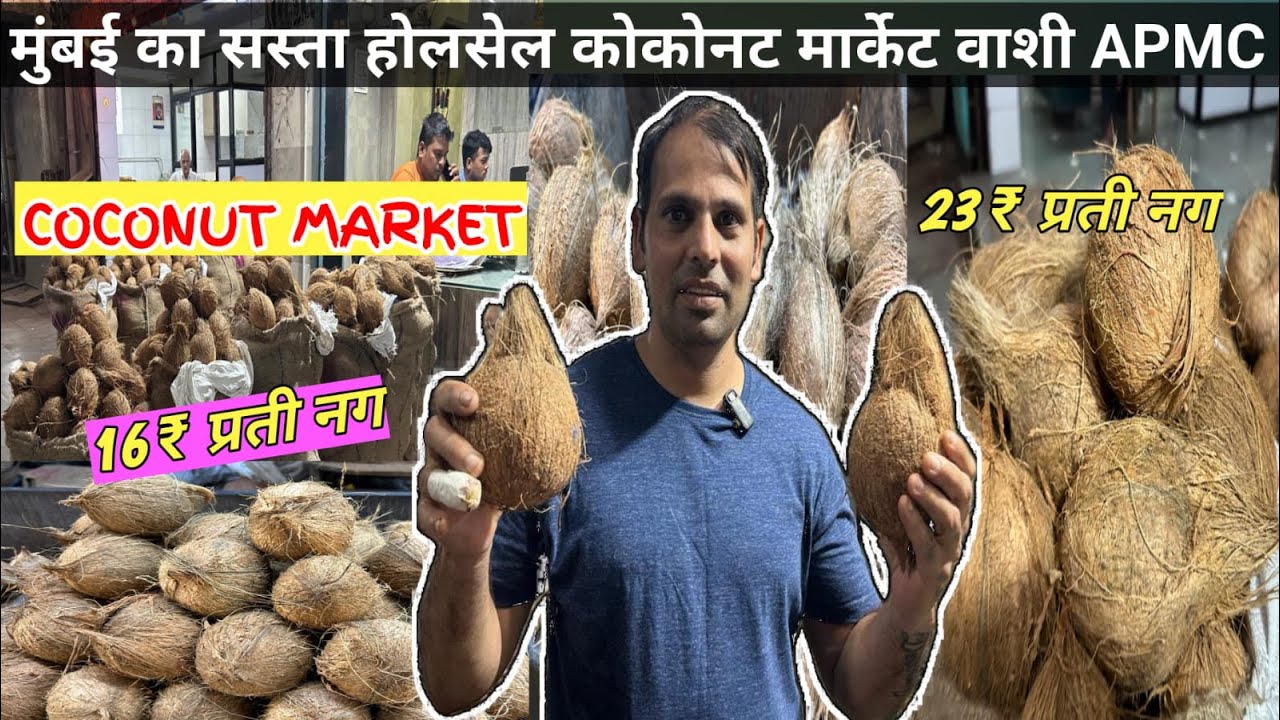 मुंबई का सस्ता होलसेल नारियल मार्केट |Coconut Business Wholesale | Wholesale Coconut Market In Vashi