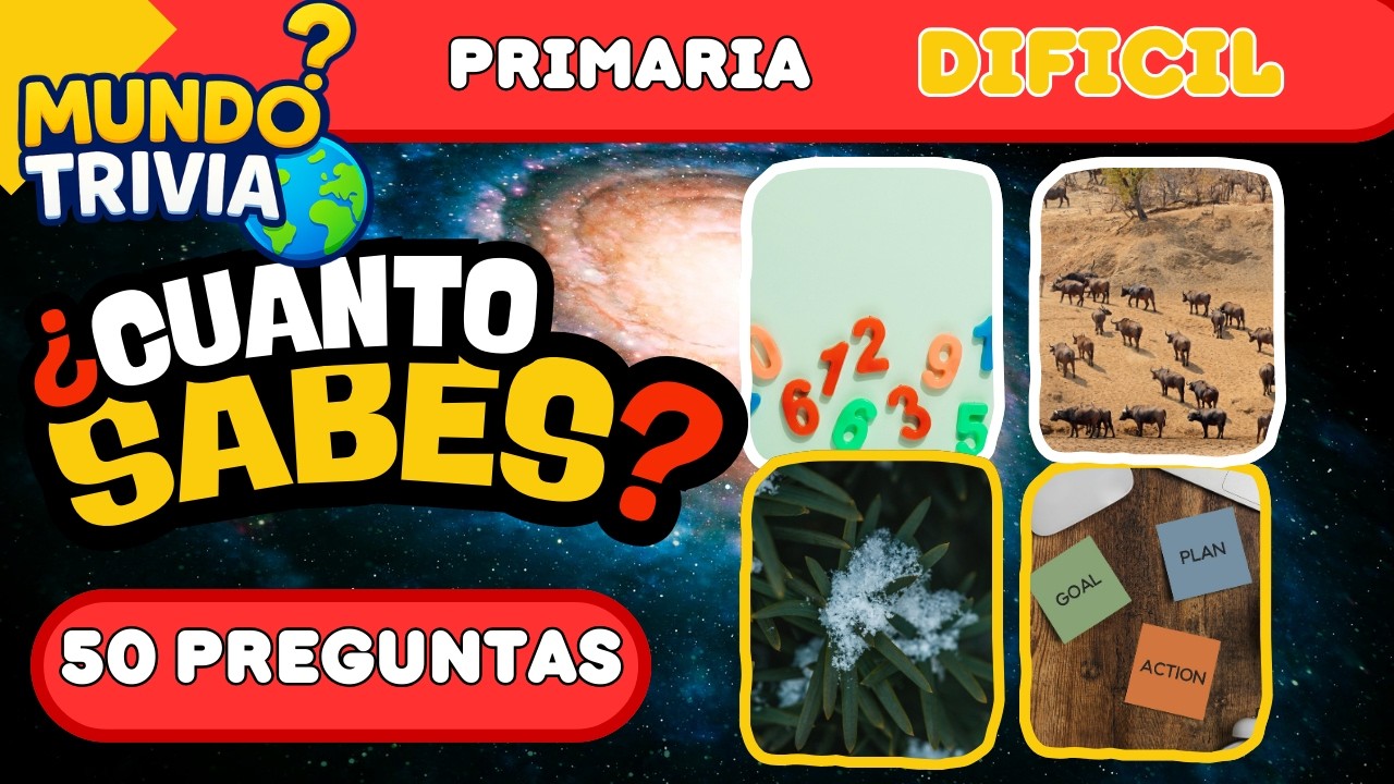 🤯 ¿Cuántas puedes acertar? Primaria DIFÍCIL 😱 · 50 preguntas que muchos fallan · Mundo Trivia