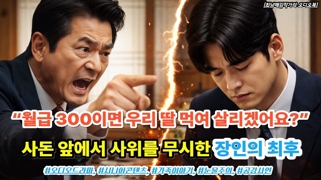 “월급 300이면 우리 딸 먹여 살리겠어요?” 사돈 앞에서 사위를 무시한 장인의 최후#오디오북 #시니어스토리 #듣는라디오