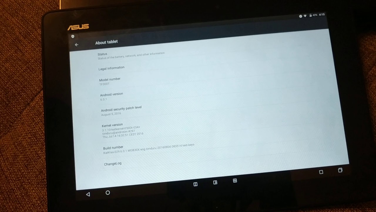 Прошивка Asus TF300T на андройд 6.0