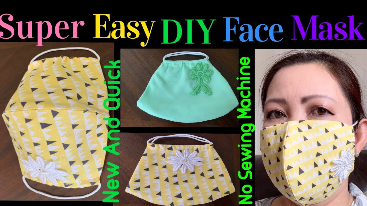 ( # 54 ) New Style Face Mask- Quick And Easy- DIY Face Mask With Filter Pocket - Easy Tutorial