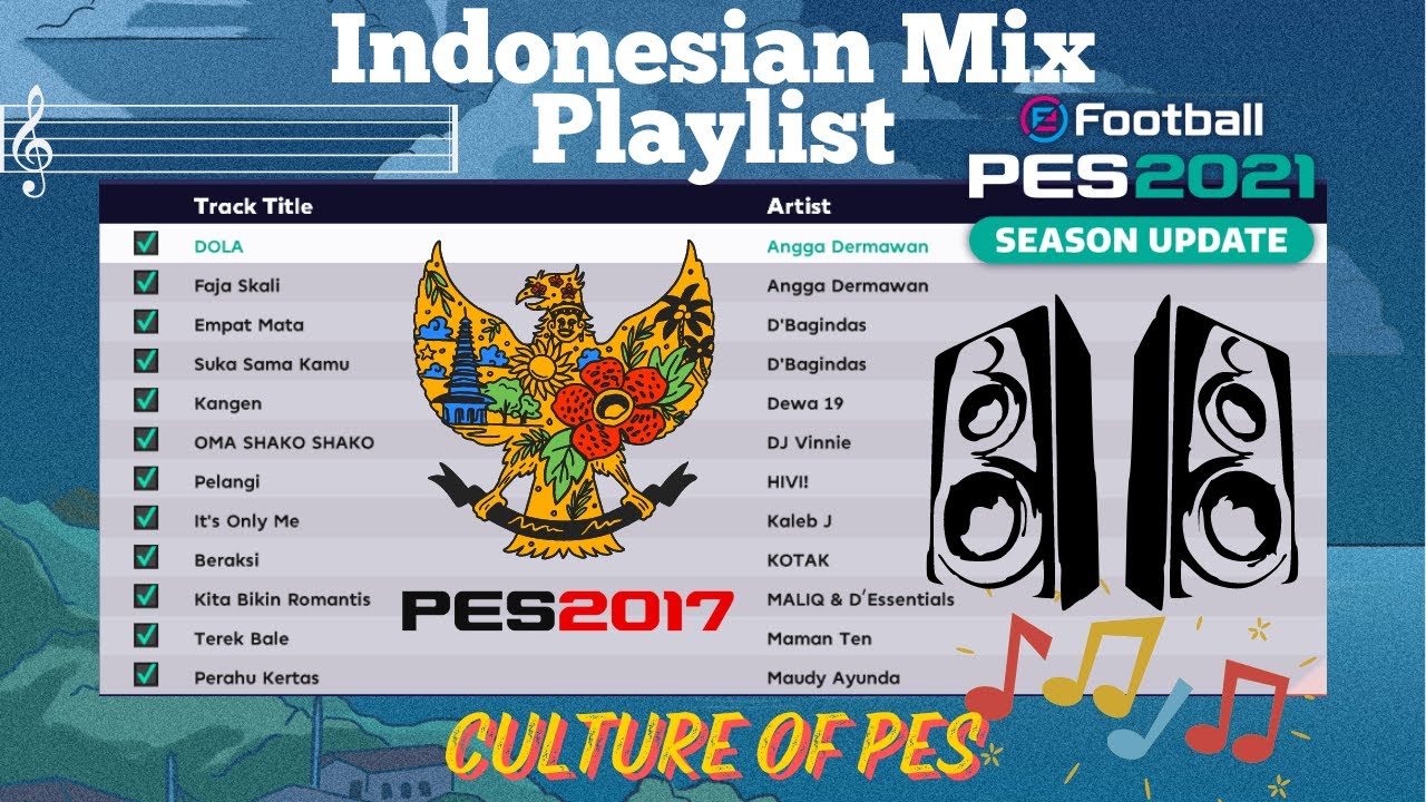 Indonesian Mix Playlist Soundtrack For PES 2017 & PES 2021 (Compatible FL 2024)