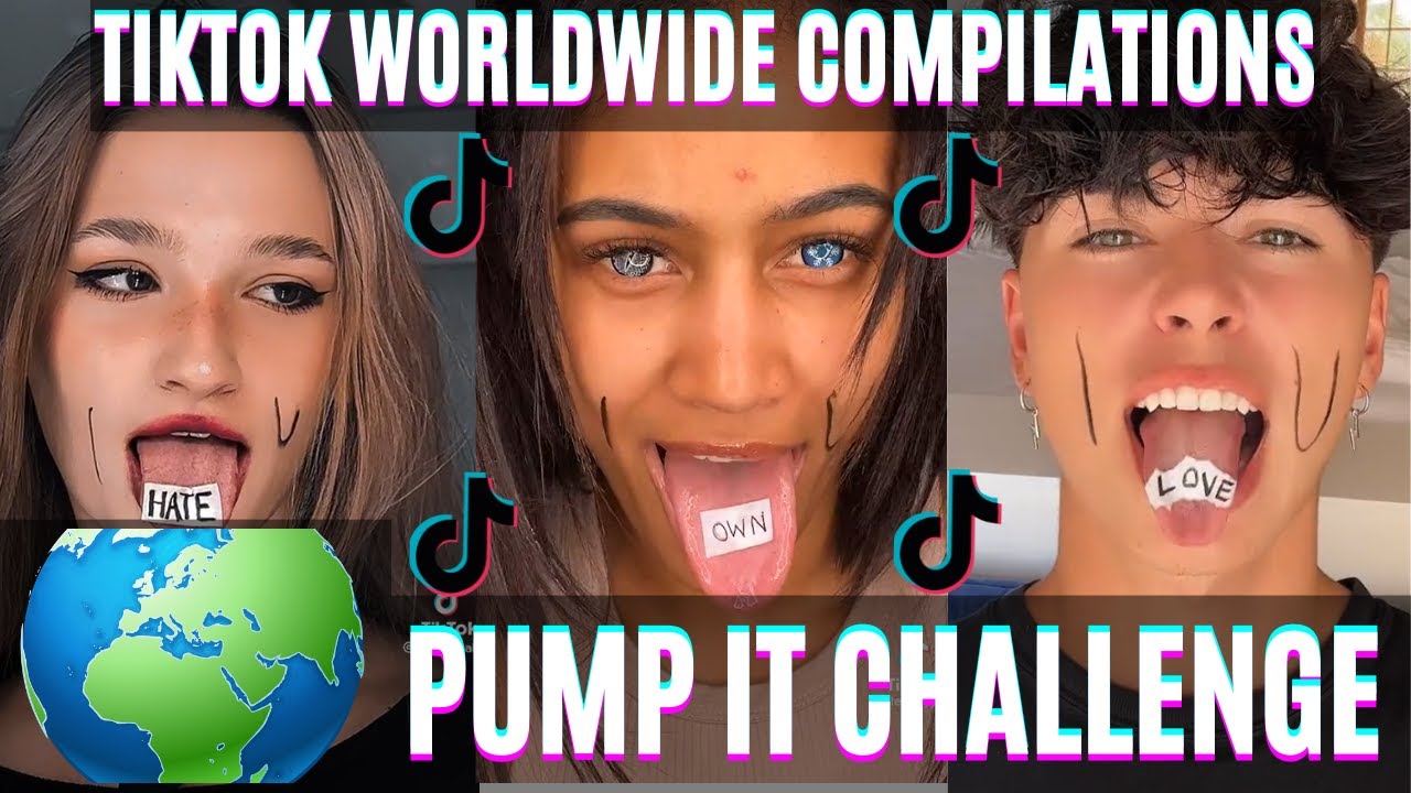 Pump It Tiktok Trend Challenge Paper Stick on Tongue