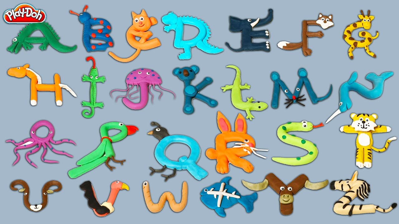 Play Doh Abc | ABC Phonics Song | Playdoh Animals | Playdoh Alphabets And Animals | Learning Video