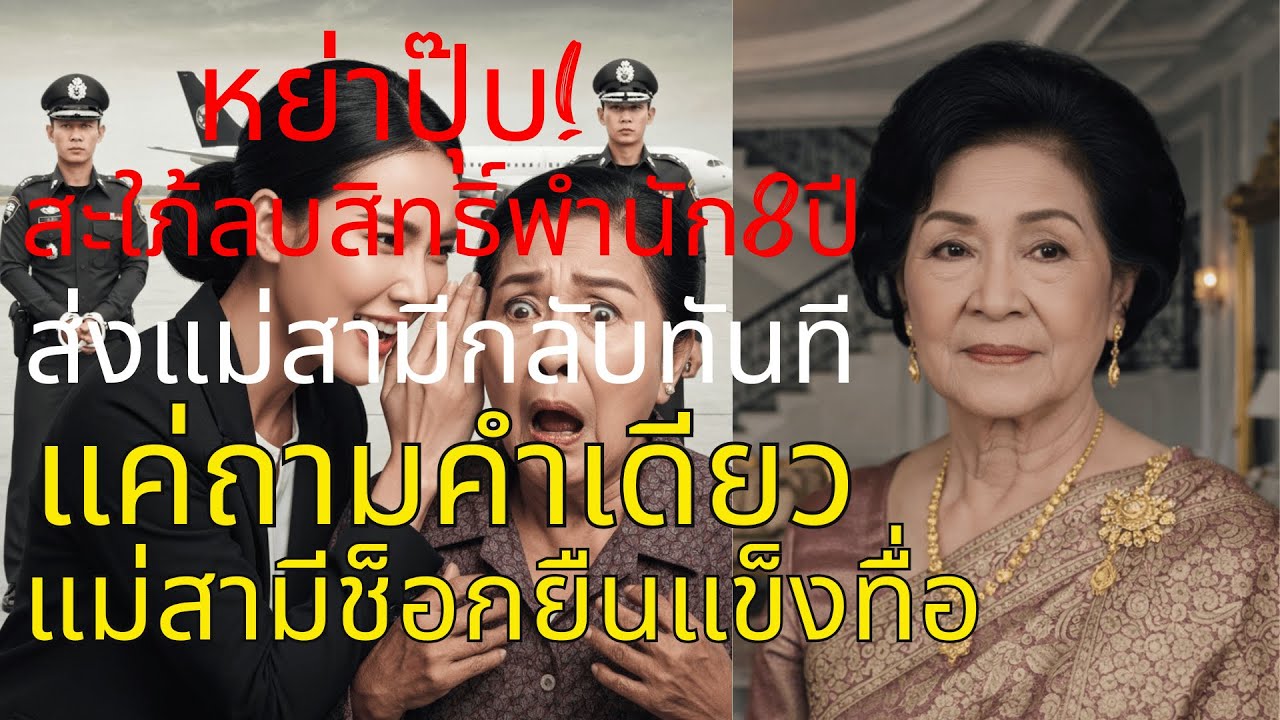 หย่าปุ๊บ! สะใภ้ส่งแม่สามีกลับไทยทันที ความลับ 8 ปีแตก แค่คำเดียวช็อกทั้งบ้าน! 😱✈️