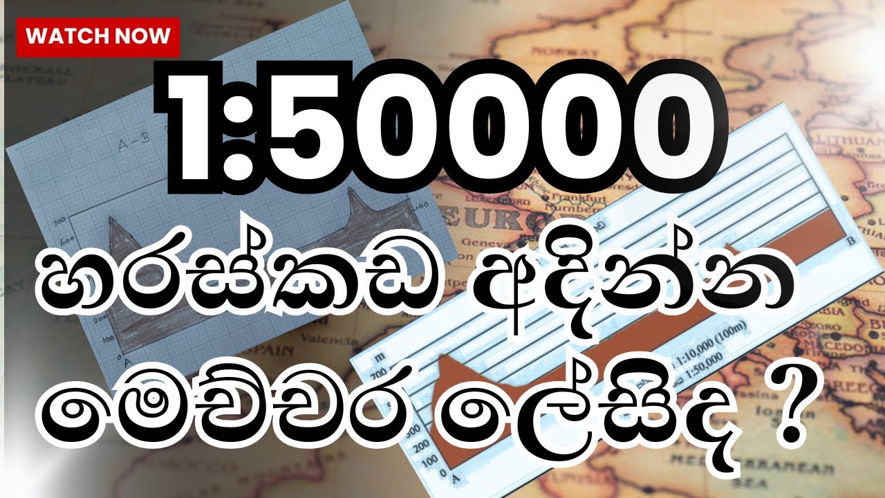 1:50000 මෙට්&zwj;රික් සිතියමක හරස්කඩ නිර්මාණය සරලව | Geography cross section | @Kosalakarunanayake1