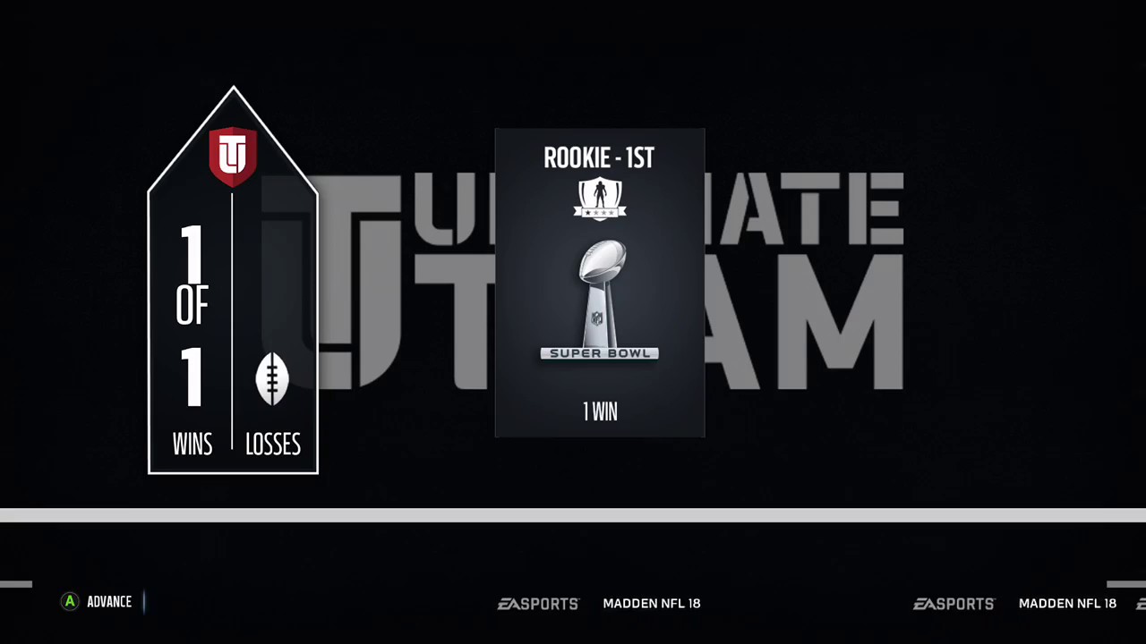 Madden 18 Rewards For Winning The Super Bowl!!