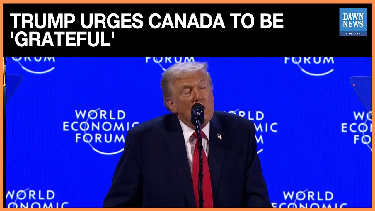 Trump Chides Carney at Davos, Urges Canada to be 'Grateful' | Dawn News English