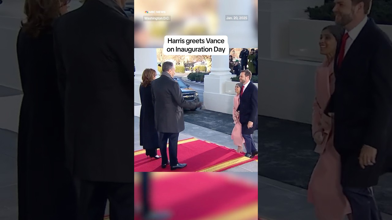 Harris greets Vance on Inauguration Day