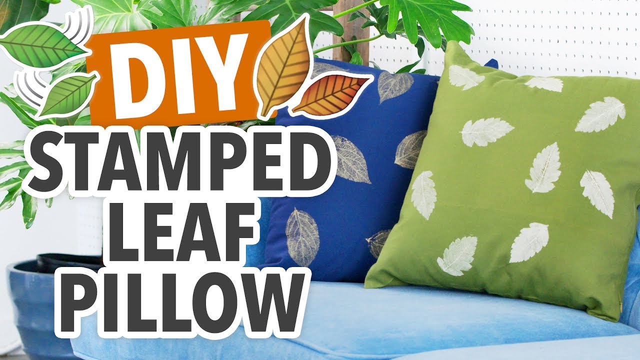 DIY Stamped Leaf Throw Pillow - HGTV Handmade