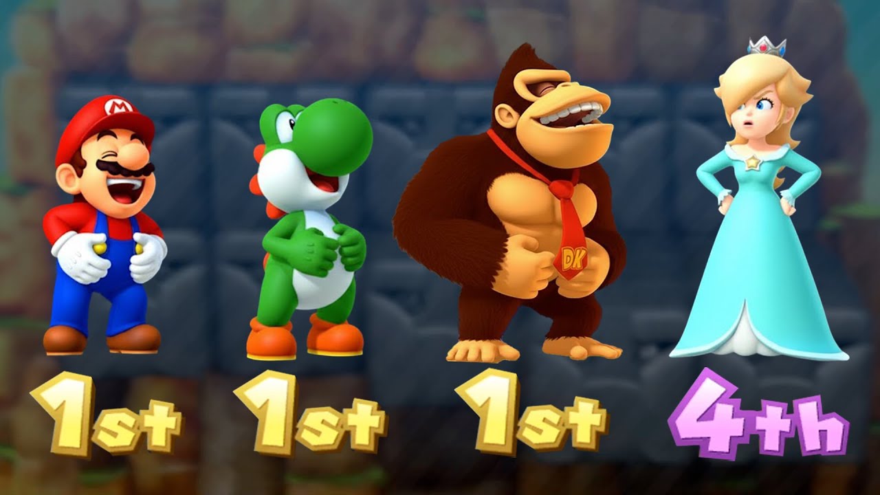 Mario Party 10 Minigames Showdown - Mario VS Rosalina VS Yoshi VS Donkey Kong (Master CPU)