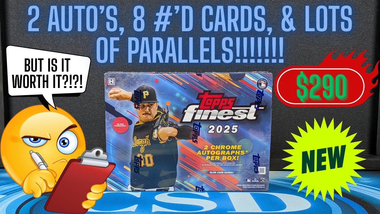 2025 Topps Finest Baseball Hobby Box Review! Way better than Topps Chrome!