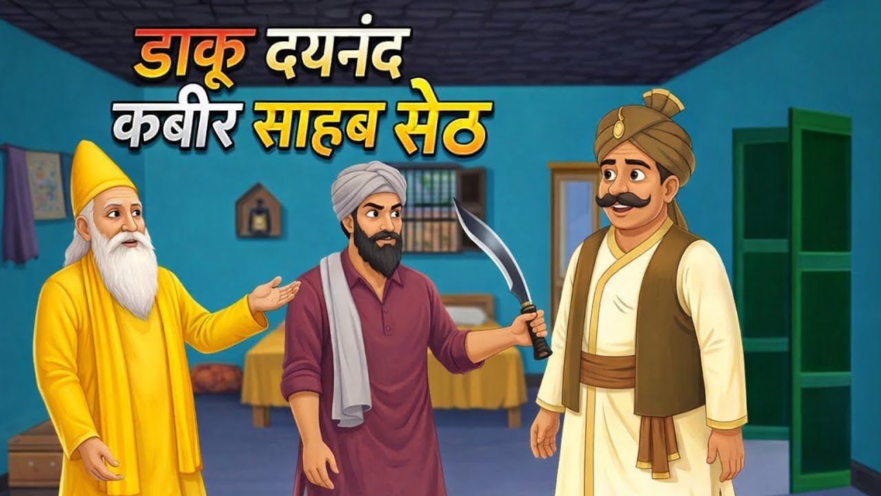 पाप से पुण्य तक | डाकू दयानंद और कबीर साहब | Moral Cartoon Story