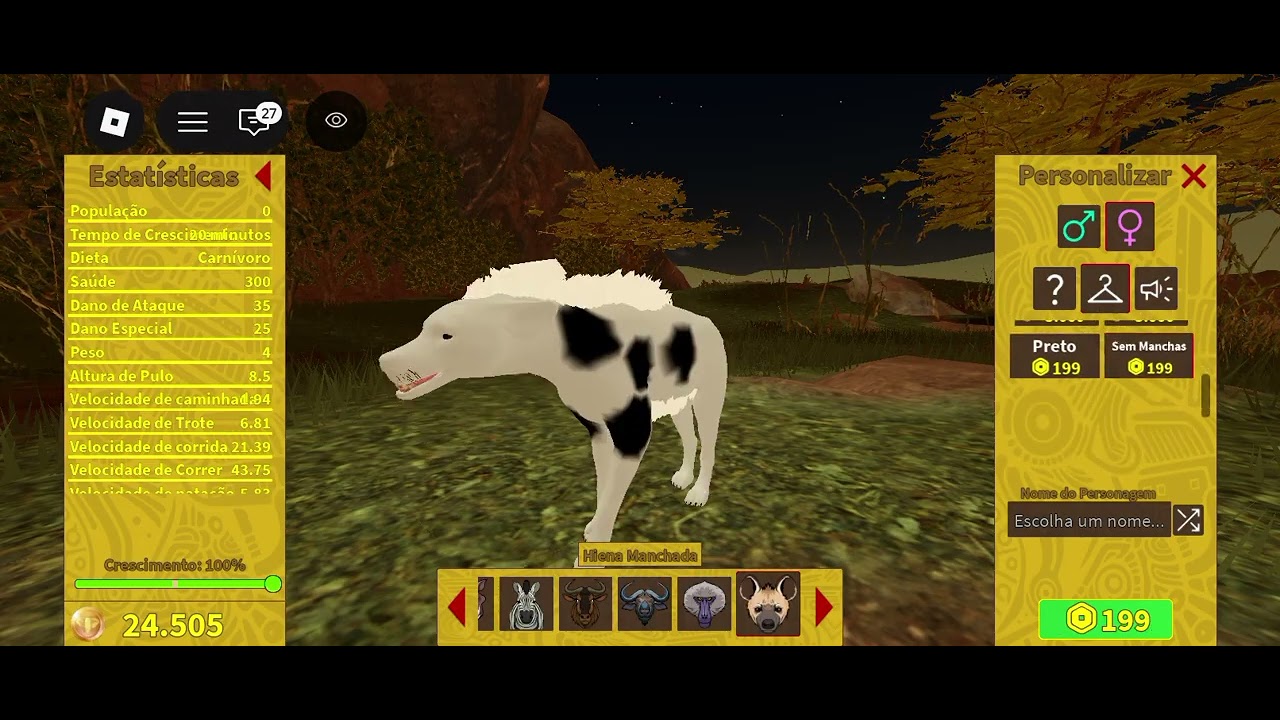 Som e skins de cada animal(savana life🦁)