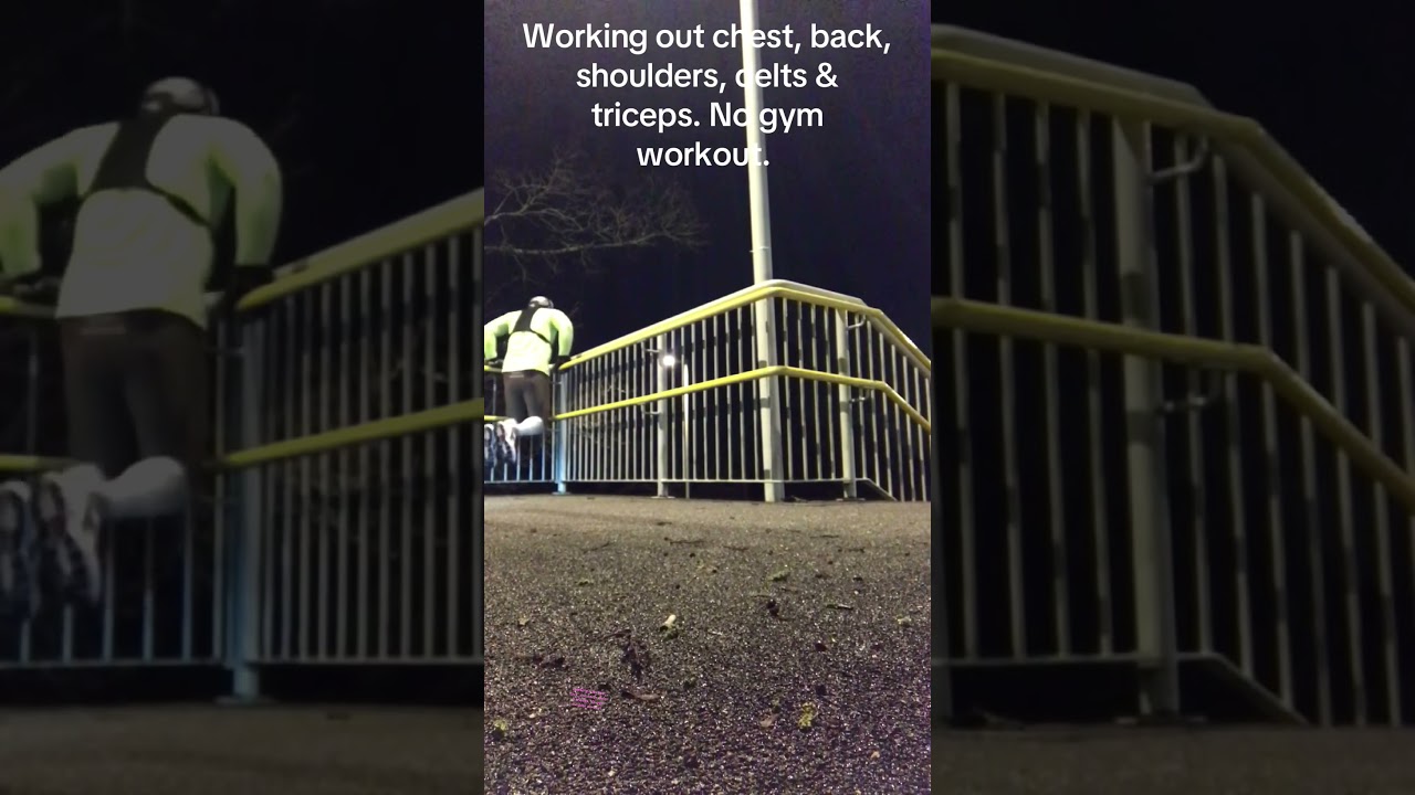 Working out chest, back, shoulders, delts & triceps. No gym outdoor workout. 