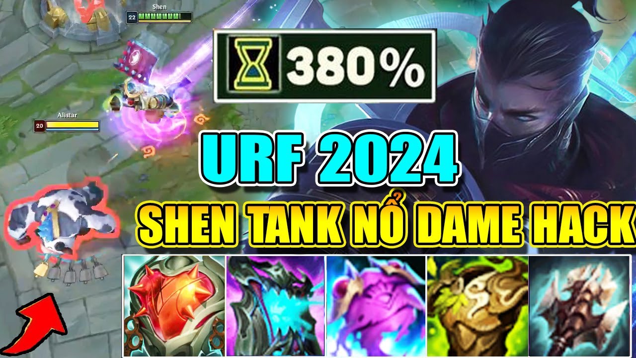 SHEN FULL TANK MÀ DAME TO NHƯ SÁT THỦ ??? DÍ TEAM ĐỊCH CHẠY CONG ĐÍT TRONG URF 2024