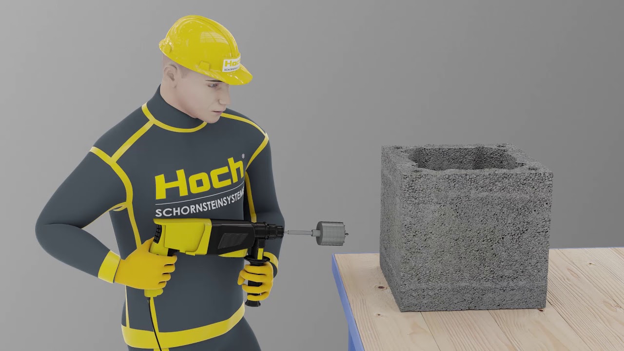 Keramik Schornstein Bausatz Massiv LAS F90 Raumluftunabhängig - HOCH W3G LAS - Aufbauanleitung