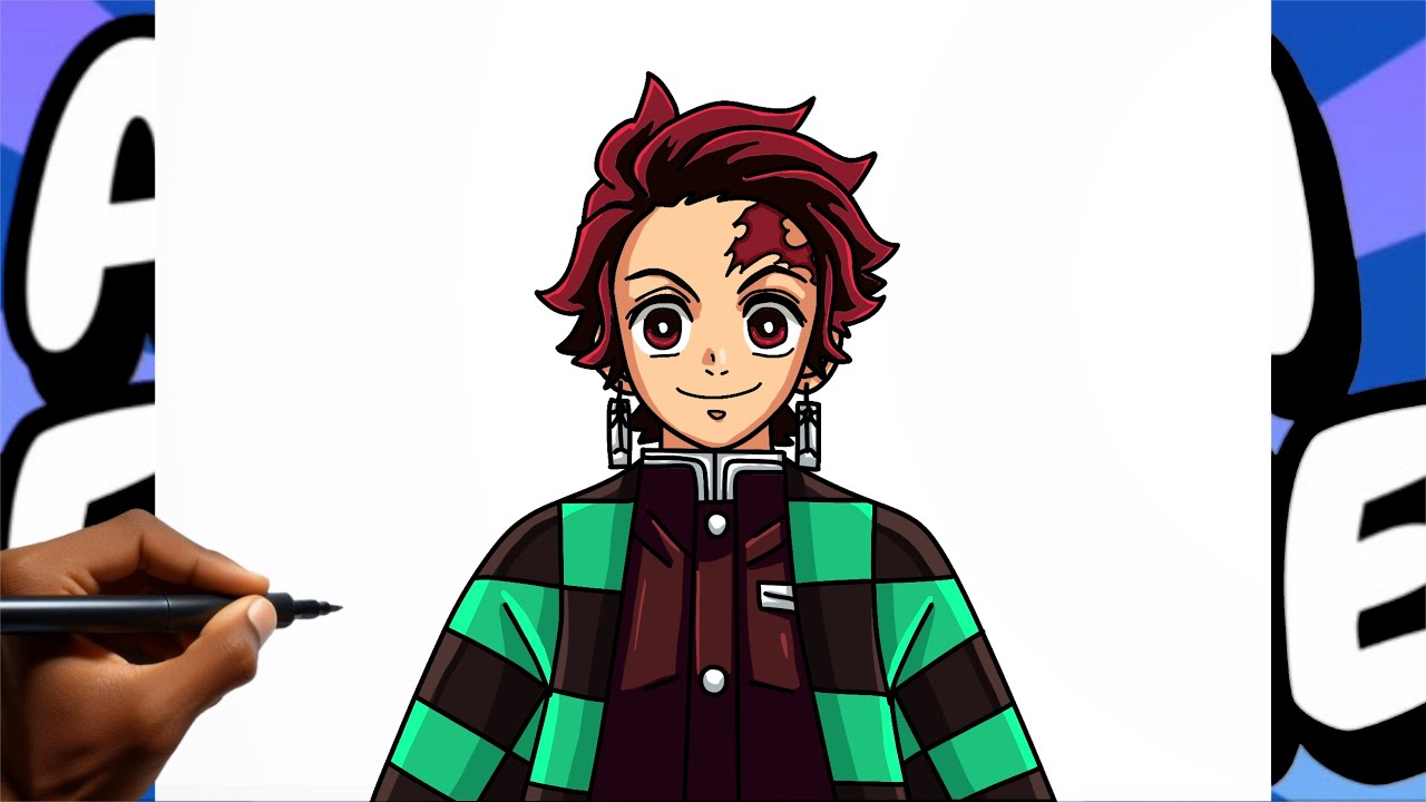 How to Draw Tanjiro Kamado Demon Slayer Step by Step