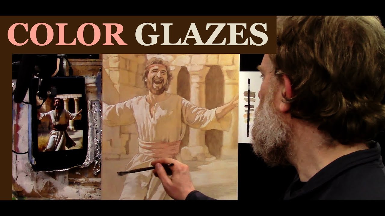 How to Add Color Glazes in Acrylic to Your Grisaille