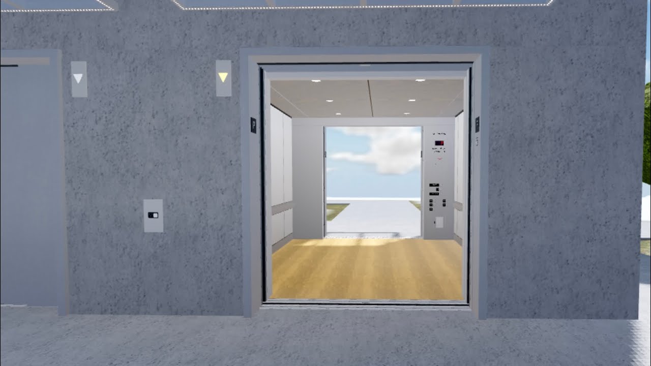 Schindler 500a MT traction elevators & Cable car ride @ Elevator Testing, roblox