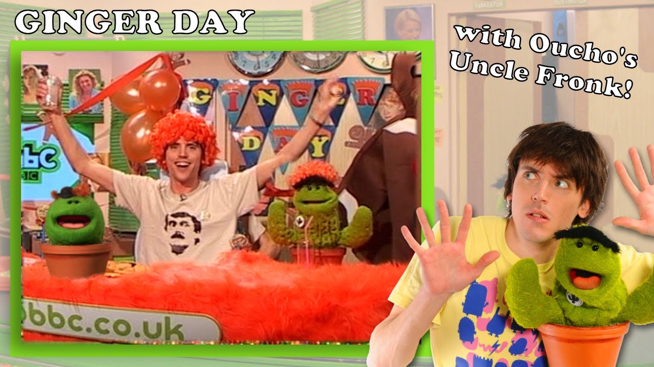 Ed and Oucho in the CBBC Office - Ginger Day